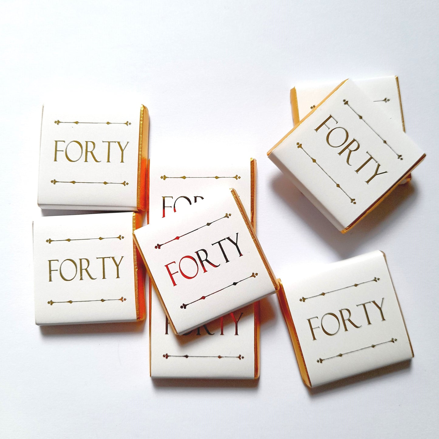 Personalized Golden Birthday Milestone Letters Chocolate Favours – Perfect Guest Favours (Pack of 25)