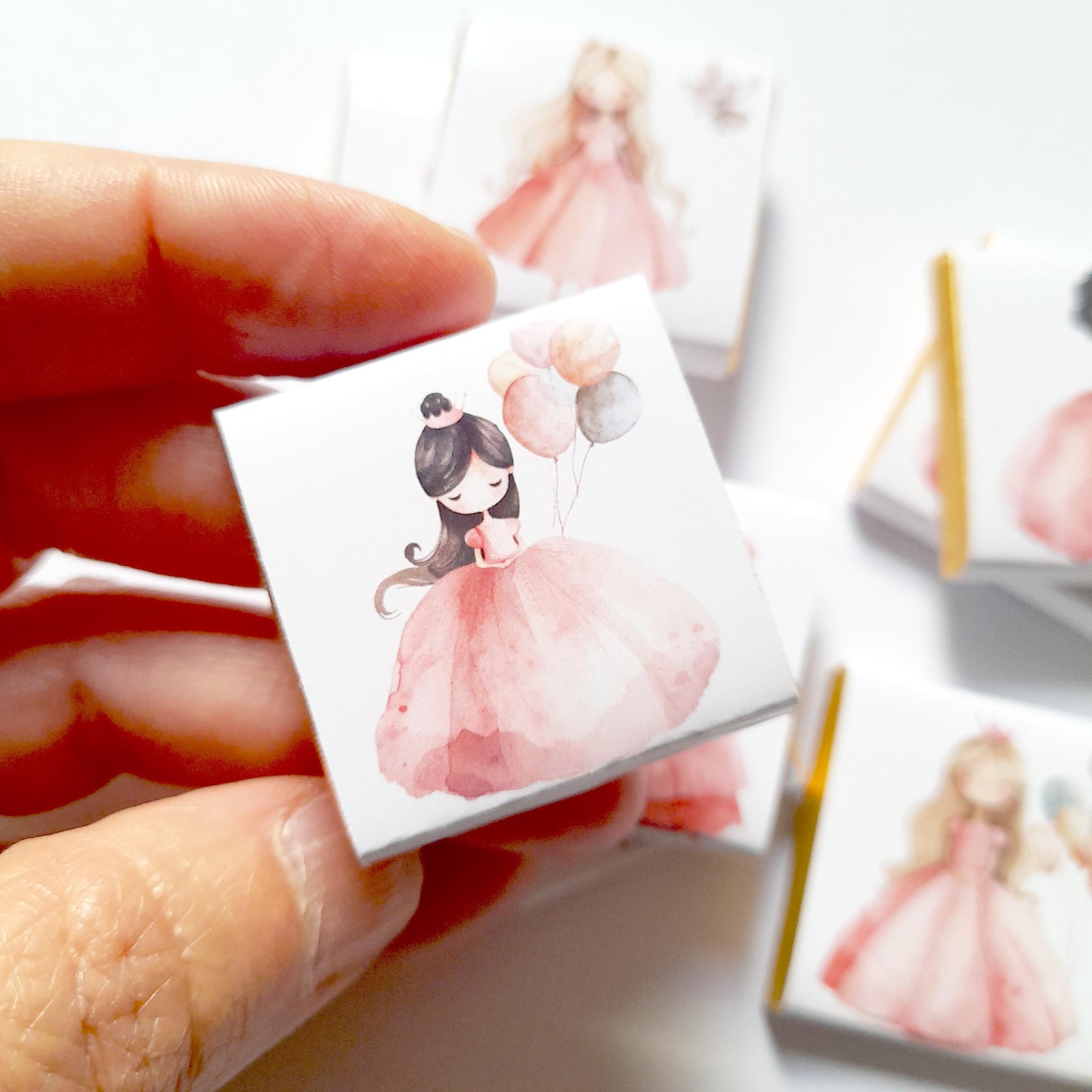 Personalized Princess Party Chocolate Favours – Sweet Treats for Guests, 25 pcs