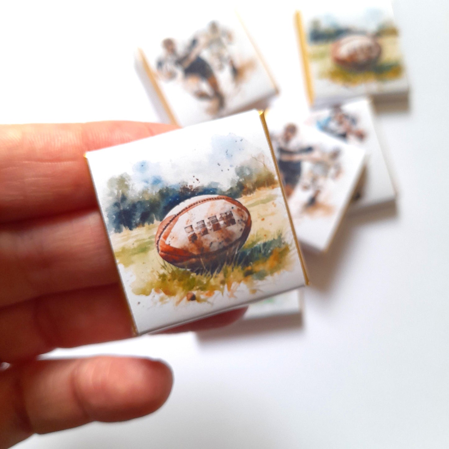 Rugby Player personalised chocolate favours,  pack of 25