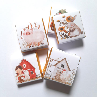 Personalized Farm Party Chocolate Favours – Farm Animals Treats for Children's Party (25 pcs)