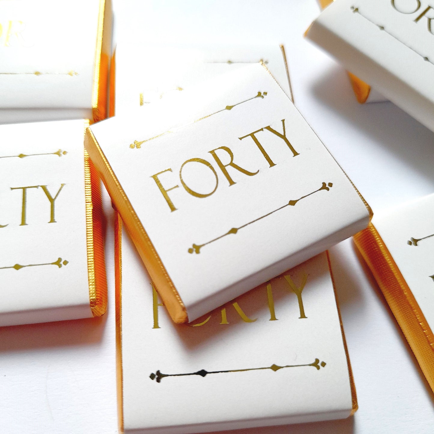 Personalized Golden Birthday Milestone Letters Chocolate Favours – Perfect Guest Favours (Pack of 25)