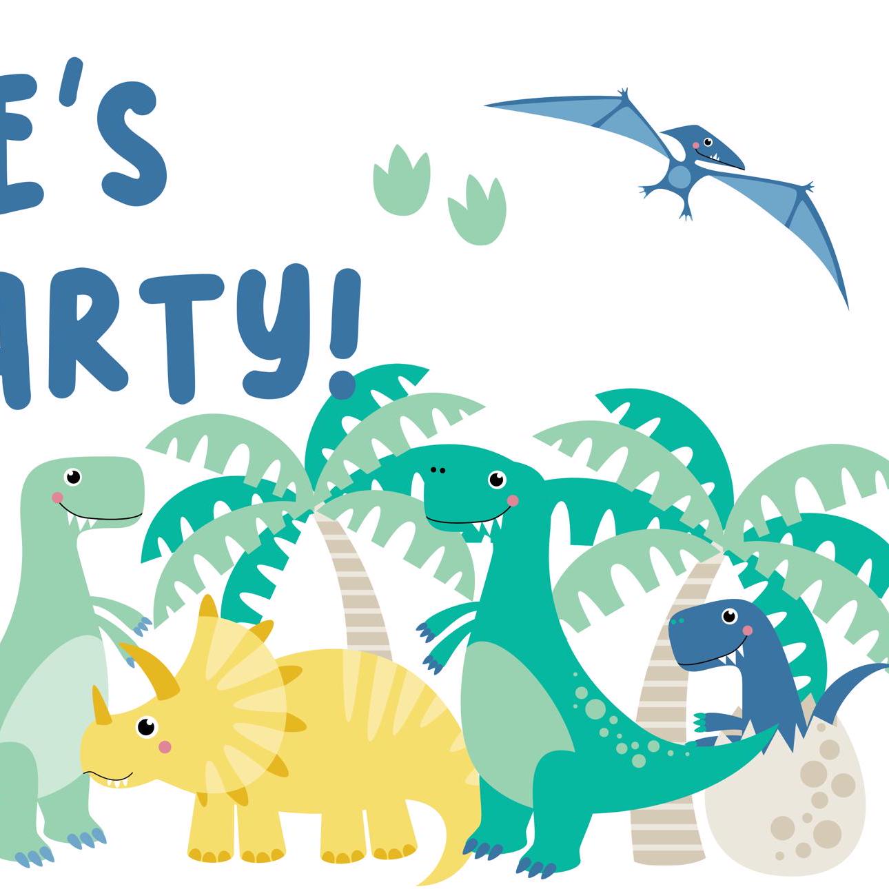 Personalised Dinosaur Birthday Banner – Custom Satin Paper Wall Decor for Dinosaur-Themed Parties