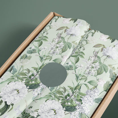 Botanical White & Green Gift Paper – Luxury Wrapping Sheet (Large Size)