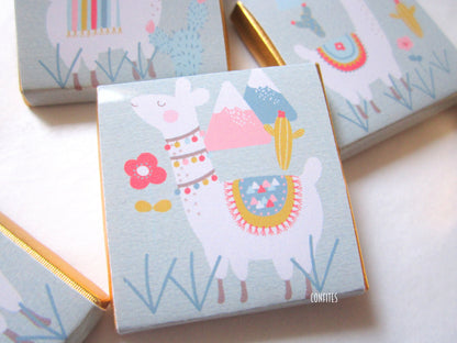 Llama Party Favours – Personalised Llama Birthday Chocolates (Pack of 25)