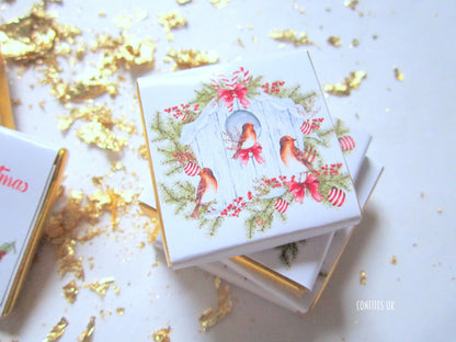 Personalised Christmas Bird Nest Chocolate Favours – Pack of 25