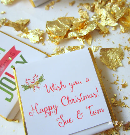 Personalised Christmas Chocolate Favours – Pack of 25