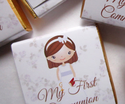 Floral Communion Chocolate Favours for Girls – Pack of 25