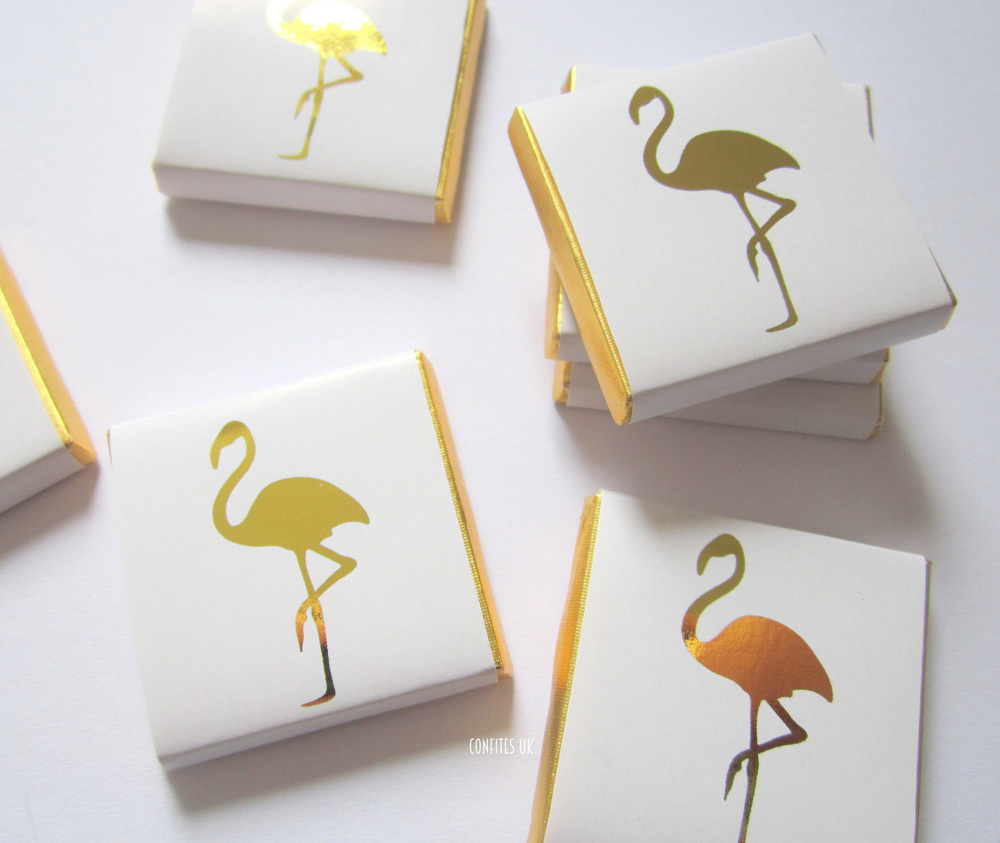 Golden Flamingo Tropical Chocolate Favours (Pack of 25)