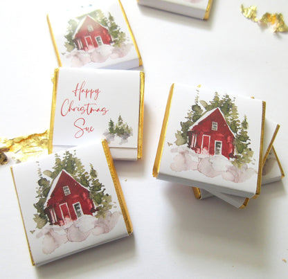 Personalised Christmas Woodland Chocolates – Pack of 25