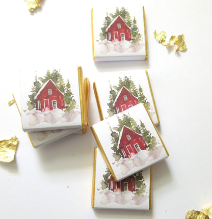 Personalised Christmas Woodland Chocolates – Pack of 25
