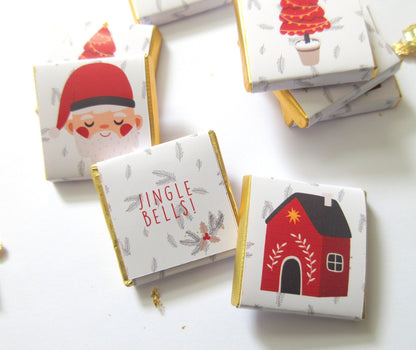 Personalised Christmas Chocolate Favours – Pack of 25