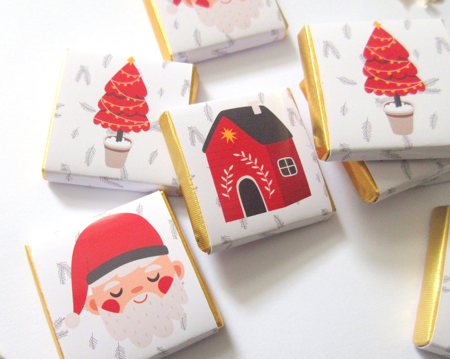 Personalised Christmas Chocolate Favours – Pack of 25