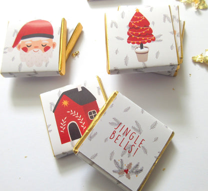 Personalised Christmas Chocolate Favours – Pack of 25