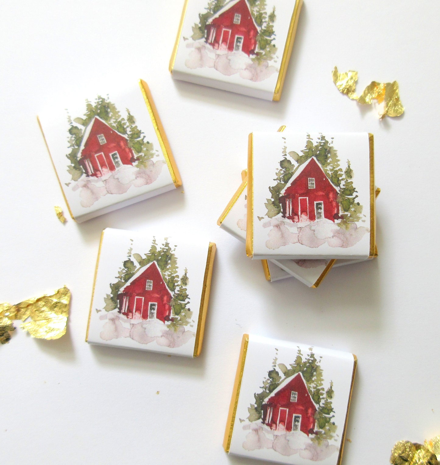 Personalised Christmas Woodland Chocolates – Pack of 25