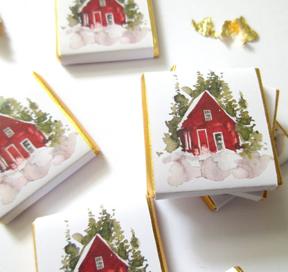 Personalised Christmas Woodland Chocolates – Pack of 25