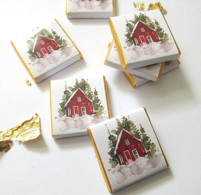 Personalised Christmas Woodland Chocolates – Pack of 25