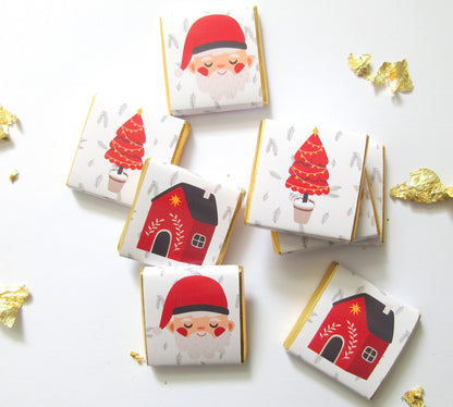 Personalised Christmas Chocolate Favours – Pack of 25