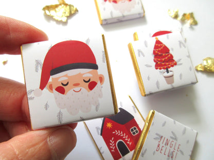 Personalised Christmas Chocolate Favours – Pack of 25