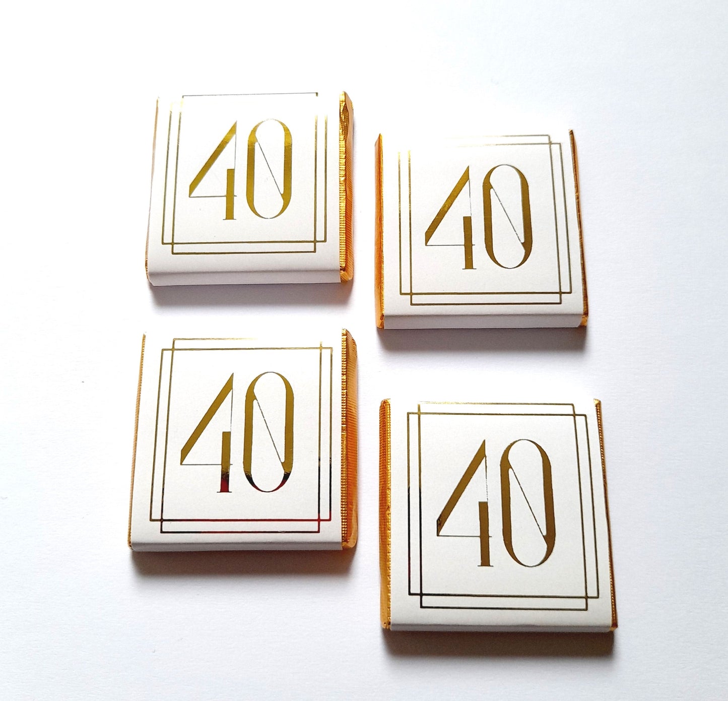 Milestone Birthday Chocolate Favours – Personalised Number Design (Pack of 25)