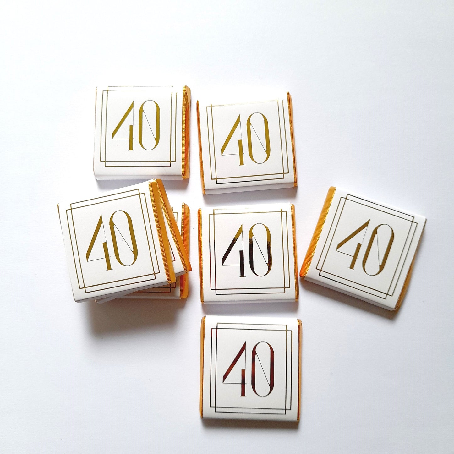 Milestone Birthday Chocolate Favours – Personalised Number Design (Pack of 25)