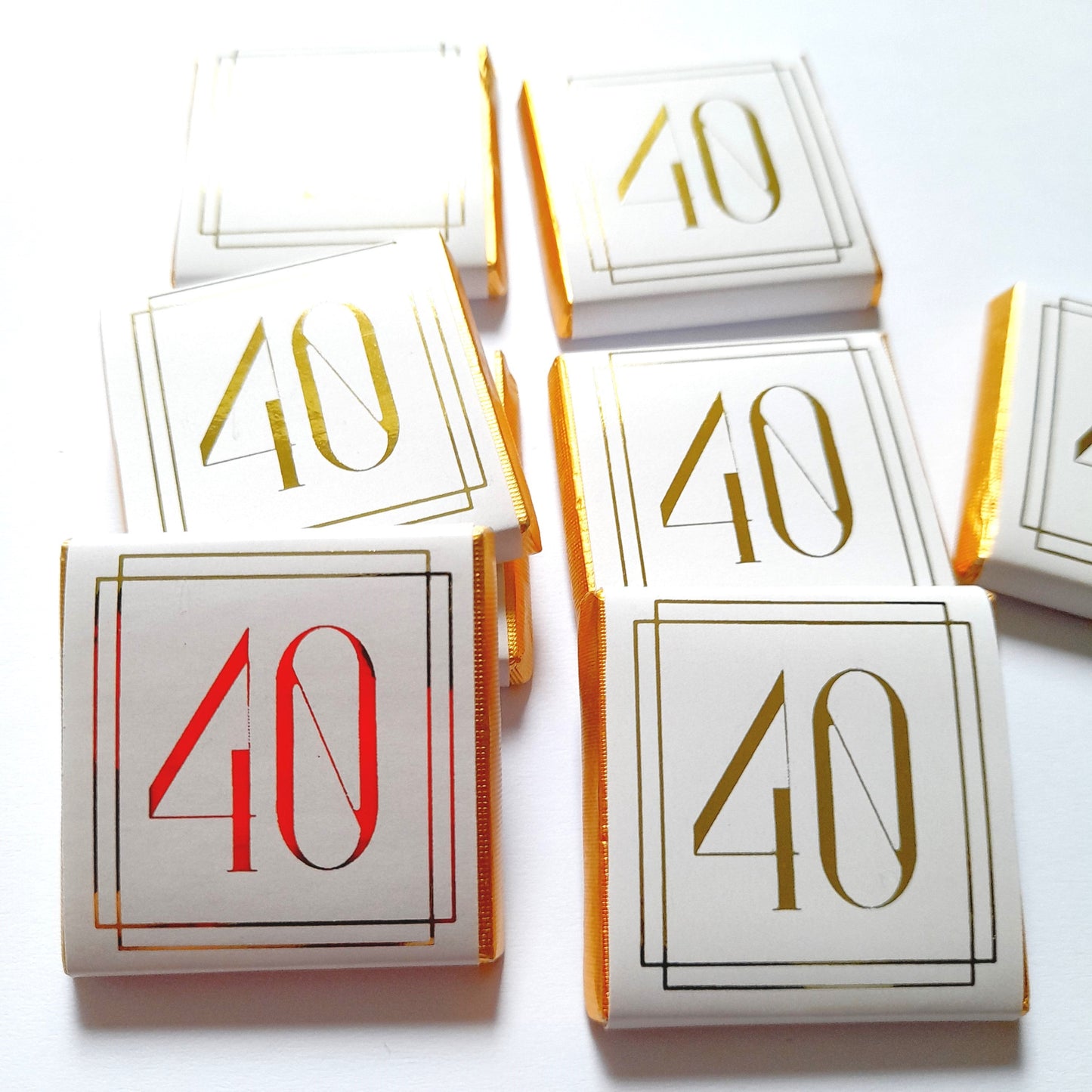 Milestone Birthday Chocolate Favours – Personalised Number Design (Pack of 25)