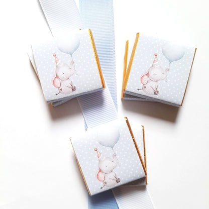 Personalised Elephant 1st Birthday Chocolate Favours (Pack of 25)