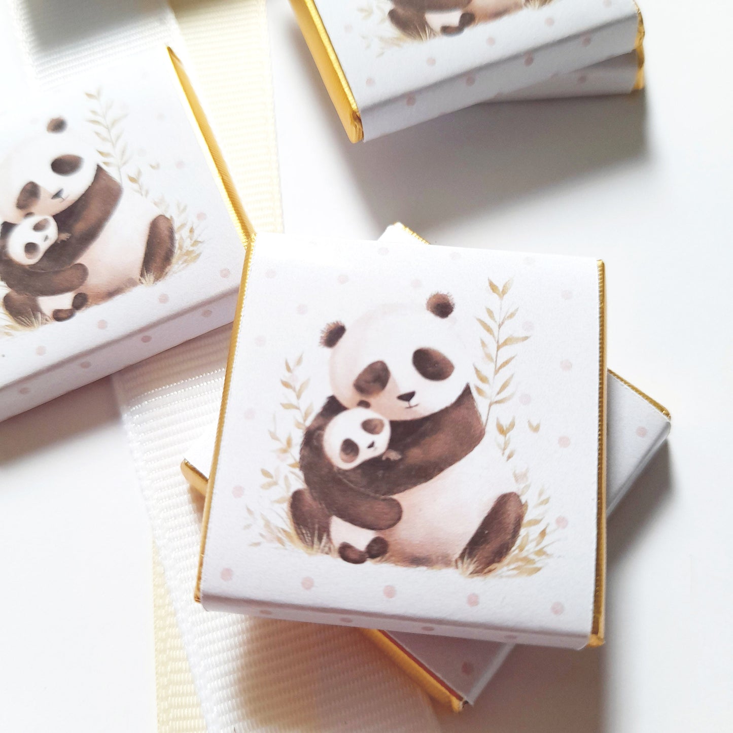 Mama Panda Baby Shower Chocolate Favours (Pack of 25)