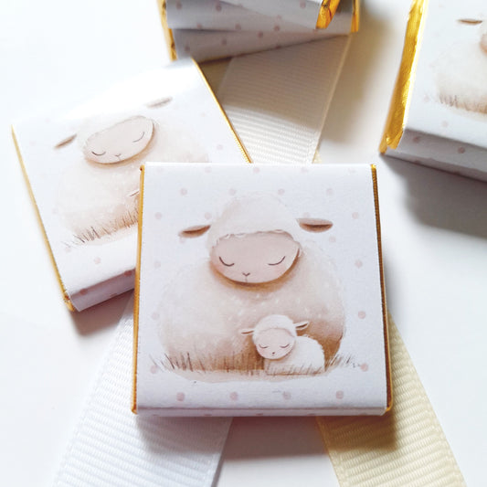 Mama Sheep Chocolate Favours – Personalised (Pack of 25)