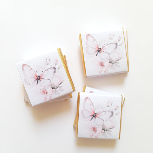 Personalised Butterfly Birthday Favours – Pack of 25 Guest Chocolates