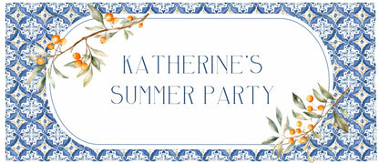 Personalised Mediterranean‑Themed Birthday Banner