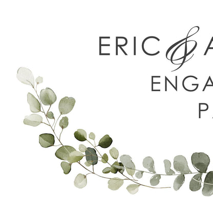 Personalised Engagement Banner – Green Botanical Design