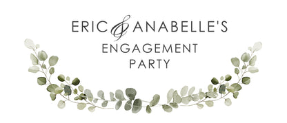 Personalised Engagement Banner – Green Botanical Design