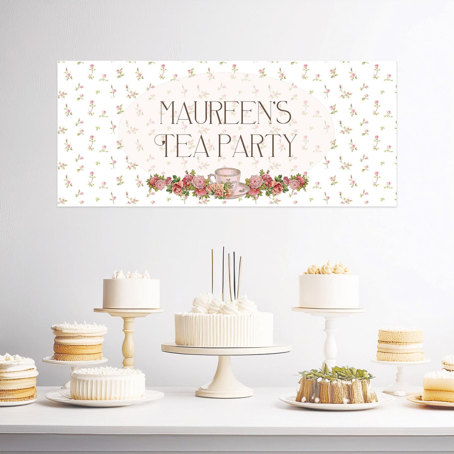 Personalised Tea Party Banner