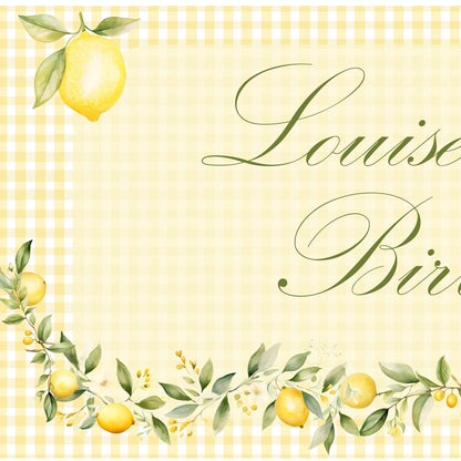 Personalised Lemon Birthday Banner – Italian Theme Party Décor