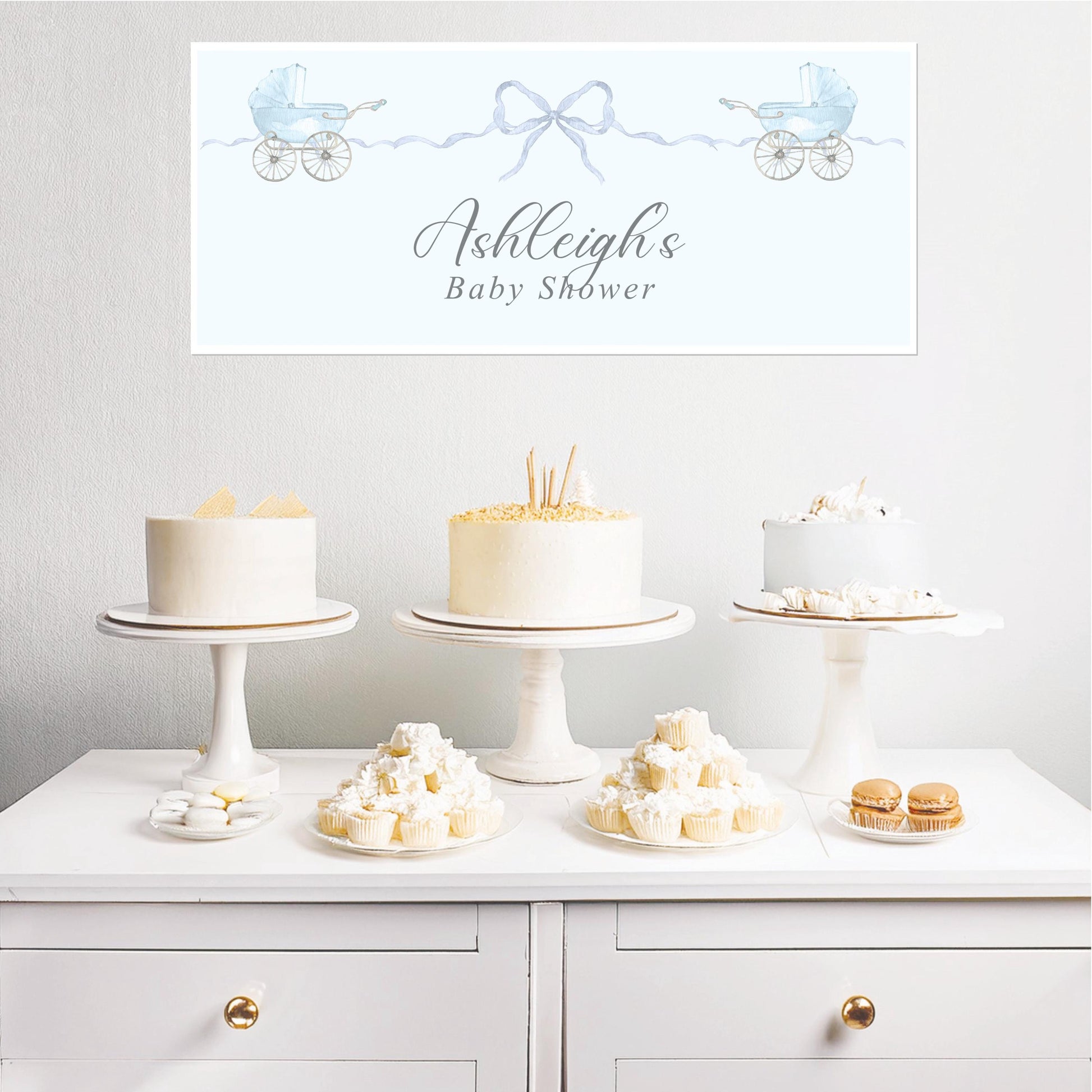 A personalized banner made from satin paper, with a custom design printed in the UK.
