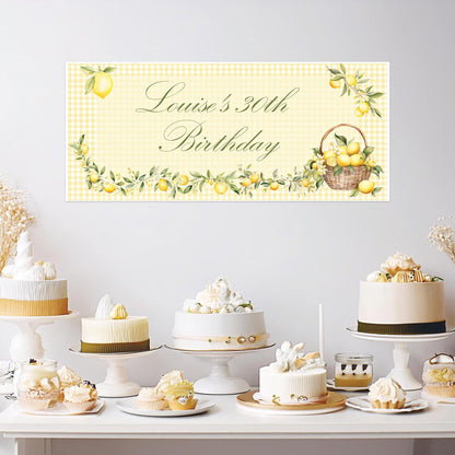 Personalised Lemon Birthday Banner – Italian Theme Party Décor