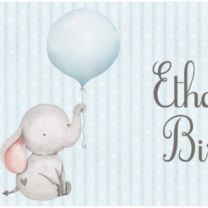 Custom Baby Elephant 1st Birthday Banner