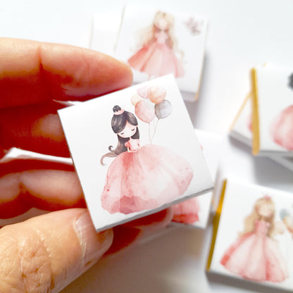Princess Party Favours – Personalised Chocolates (25 pcs)