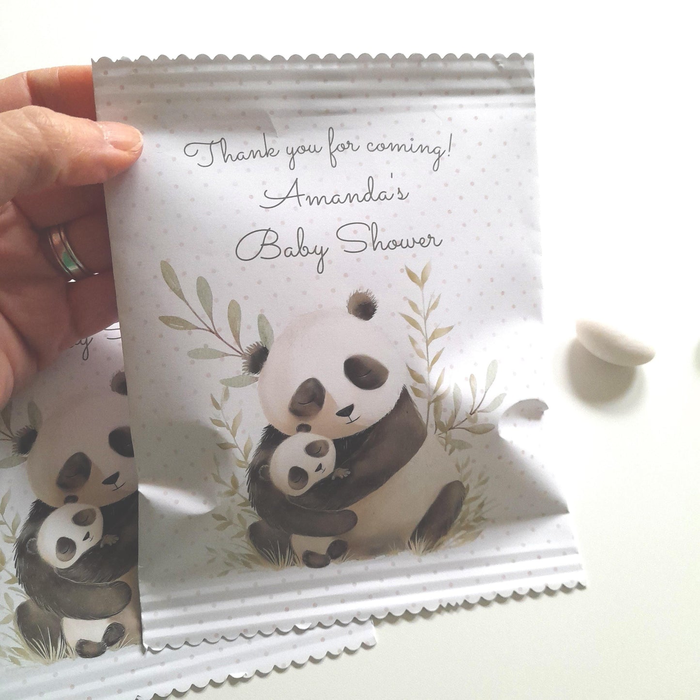 Personalised Mama Panda Baby Shower Party Bags (Pack of 10)