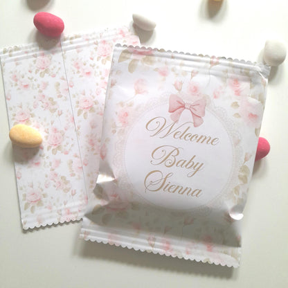 Personalised Welcome Baby Girl Party Bags (Set of 10)