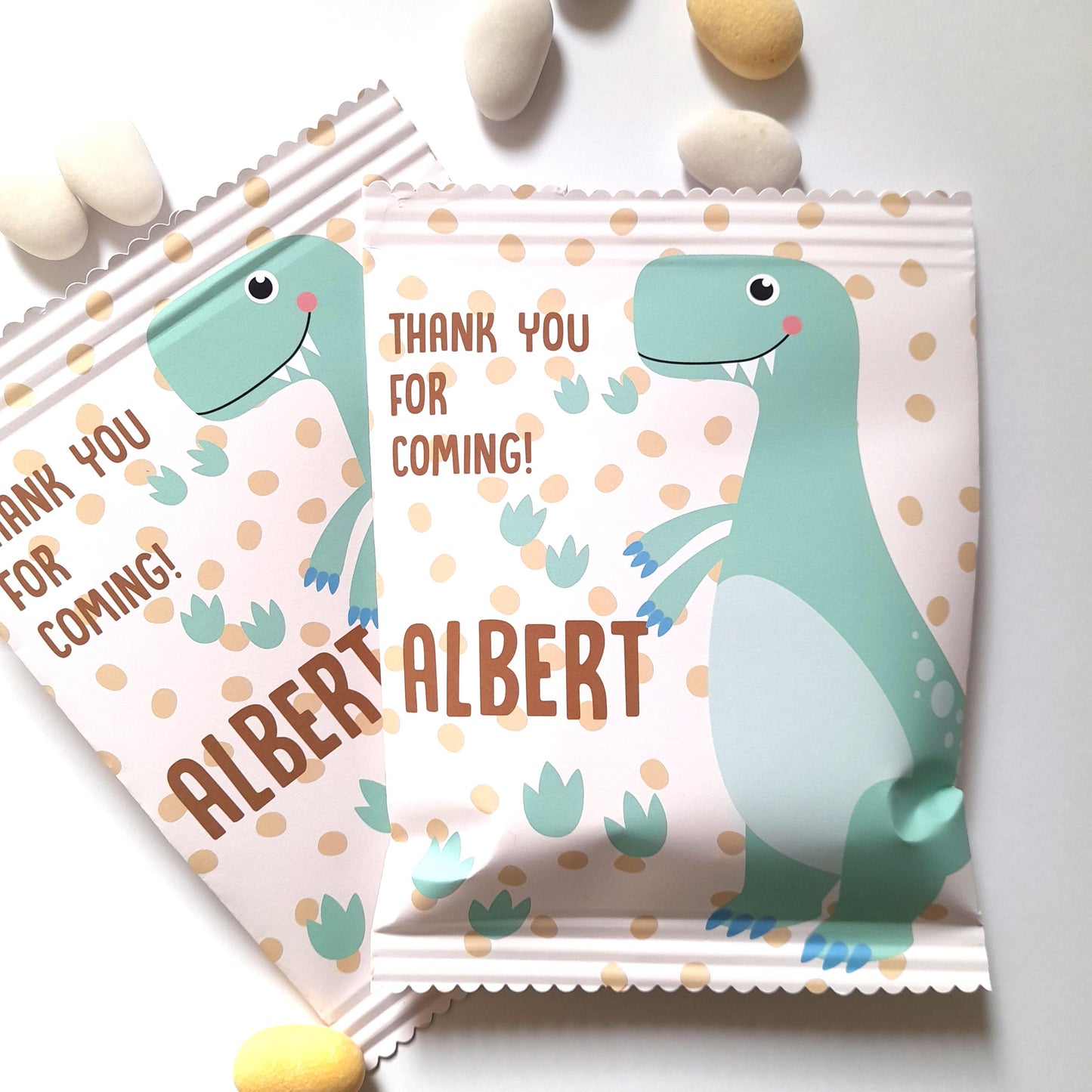 Personalised Dinosaur Party Bags – Custom Birthday Favours (Pack of 10)