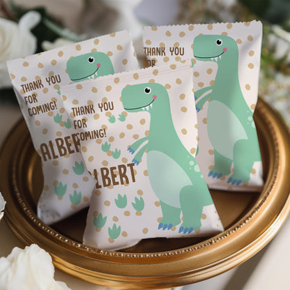 Personalised Dinosaur Party Bags – Custom Birthday Favours (Pack of 10)
