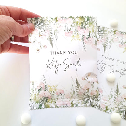 Spring Meadow Personalised Thank You Treat Bags (Set of 10)