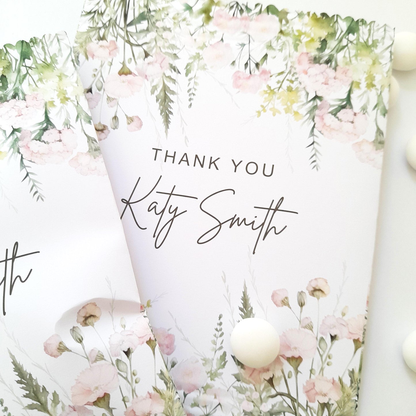 Spring Meadow Personalised Thank You Treat Bags (Set of 10)