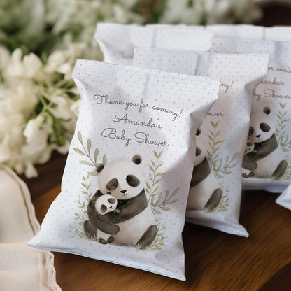 Personalised Mama Panda Baby Shower Party Bags (Pack of 10)