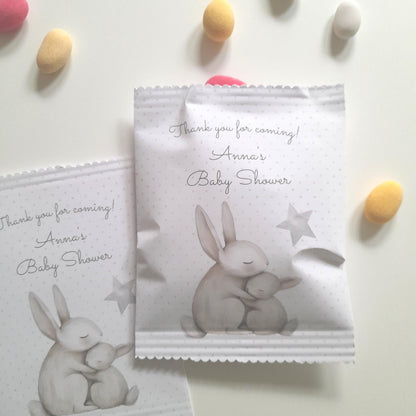 Bunny Baby Shower Party Favor Bags – Personalised (Set of 10)