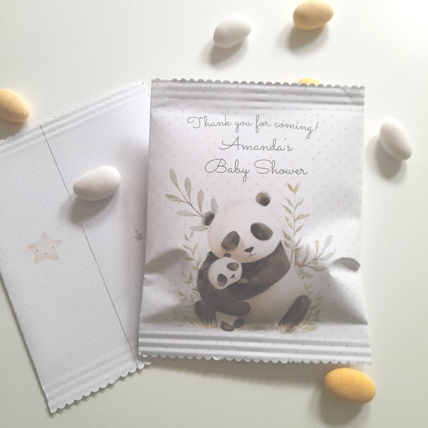 Personalised Mama Panda Baby Shower Party Bags (Pack of 10)
