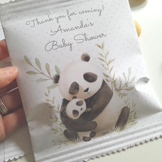paper party bags for baby shower mama panda and baby design