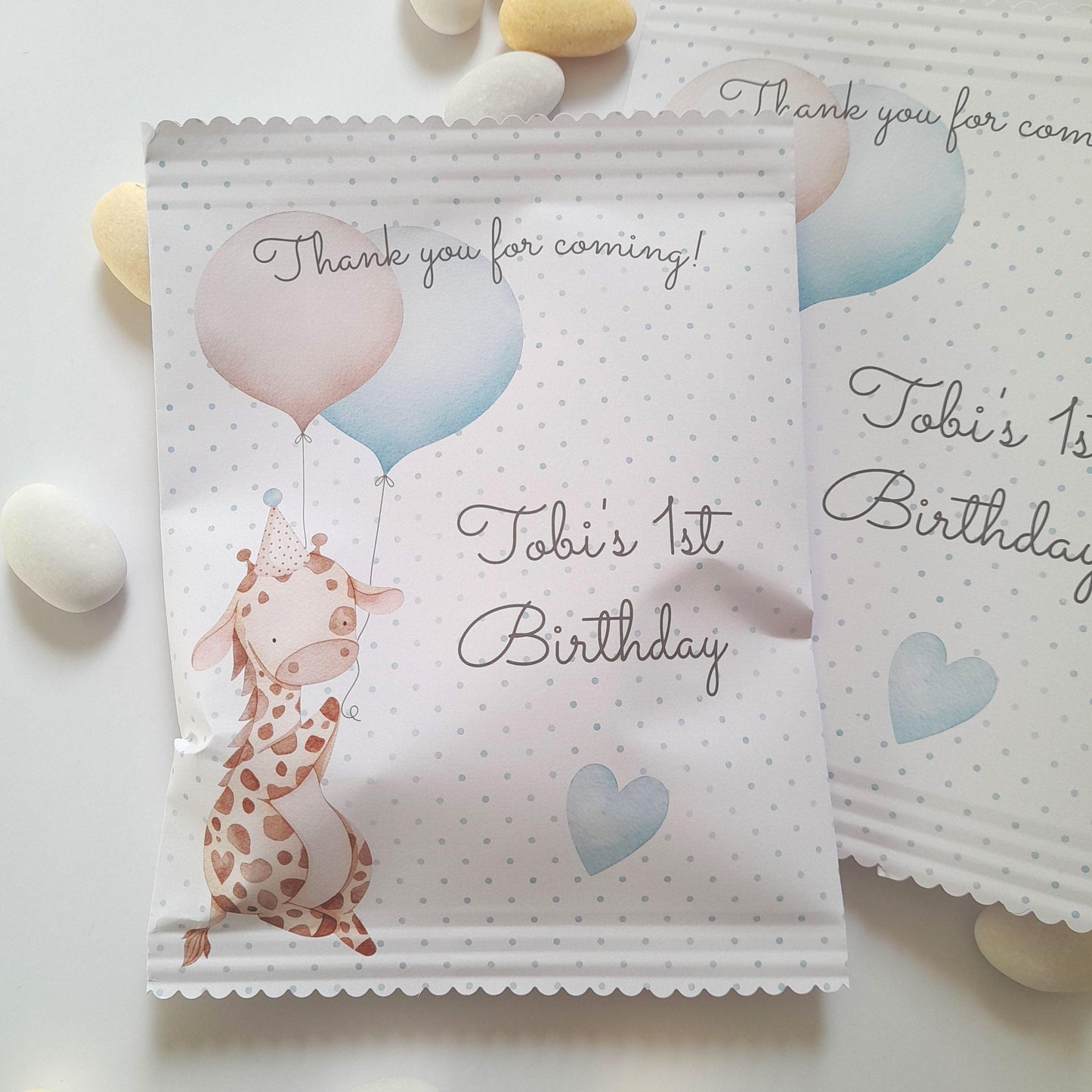 Custom Giraffe Birthday Party Bags for Boys – Pack of 10