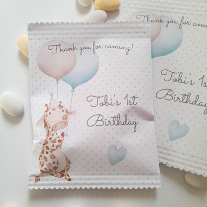Custom Giraffe Birthday Party Bags for Boys – Pack of 10